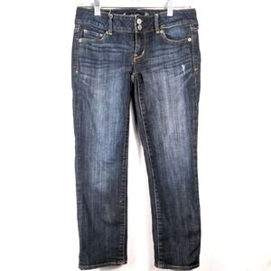 Vtg American Eagle Y2k Womens 4 Artist Denim Cotton Blue Stretch Flare Jeans